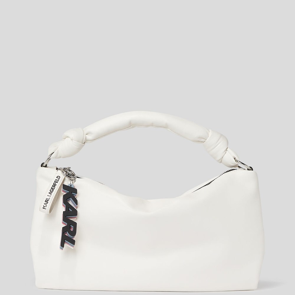 White Women's Karl Lagerfeld K/Knotted Shoulder Bags | TH329FNBV