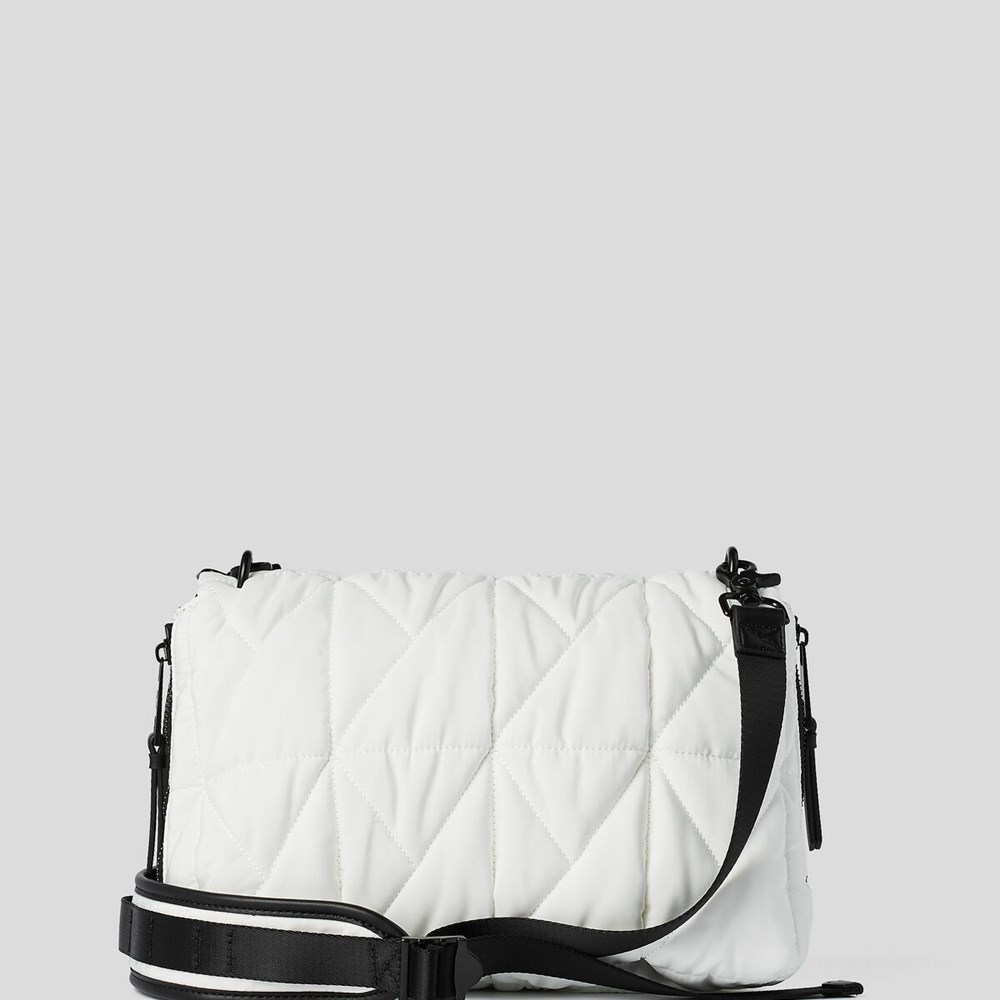 White Women's Karl Lagerfeld K/Studio Nylon Shoulder Bags | TH321SOYP