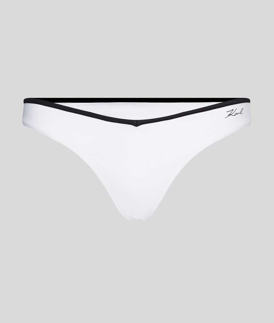 White Women\'s Karl Lagerfeld Karl Dna With Contrast Beachwear | TH649HBEV