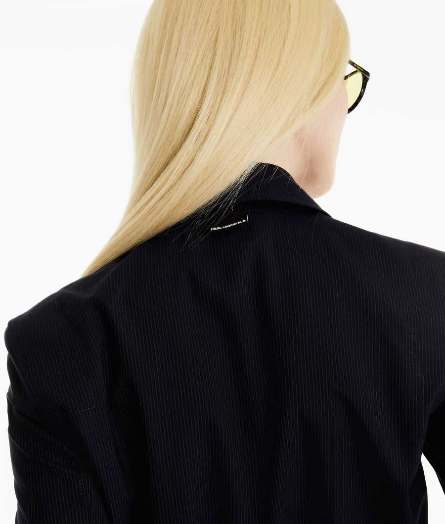 White Women's Karl Lagerfeld Karl Lagerfeld X Alled-martinez Pinstripe Jackets | TH180WOEQ