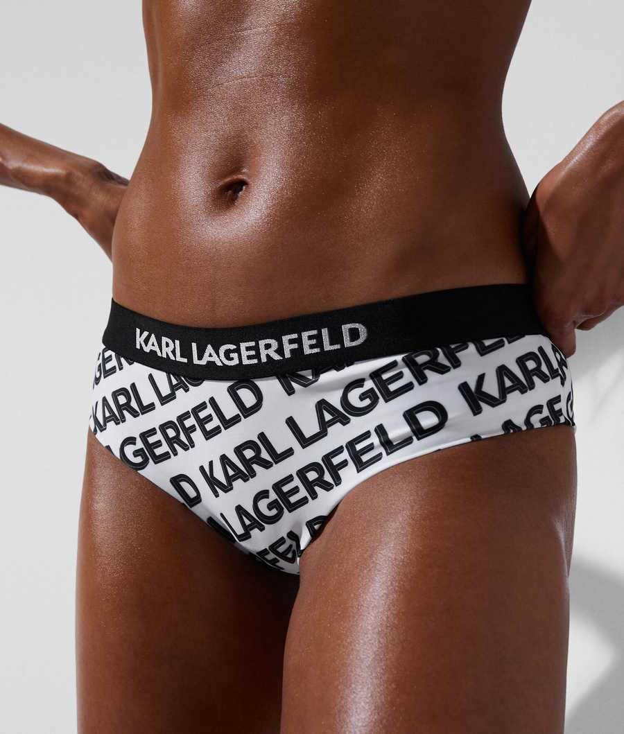 White Women's Karl Lagerfeld Karl Logo Hipster Beachwear | TH236KUCJ