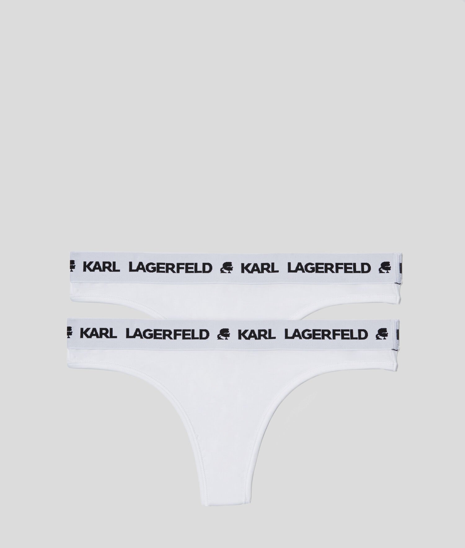 White Women\'s Karl Lagerfeld Karl Logo Thong - 2 Pack Underwear | TH096FSYM