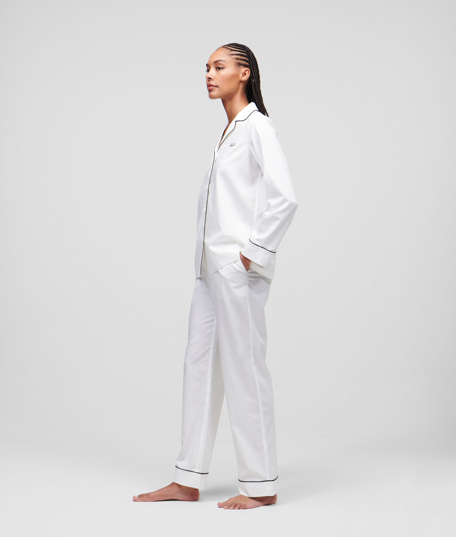 White Women's Karl Lagerfeld Karl Signature Pyjama Set Sleepwear | TH796XRWV