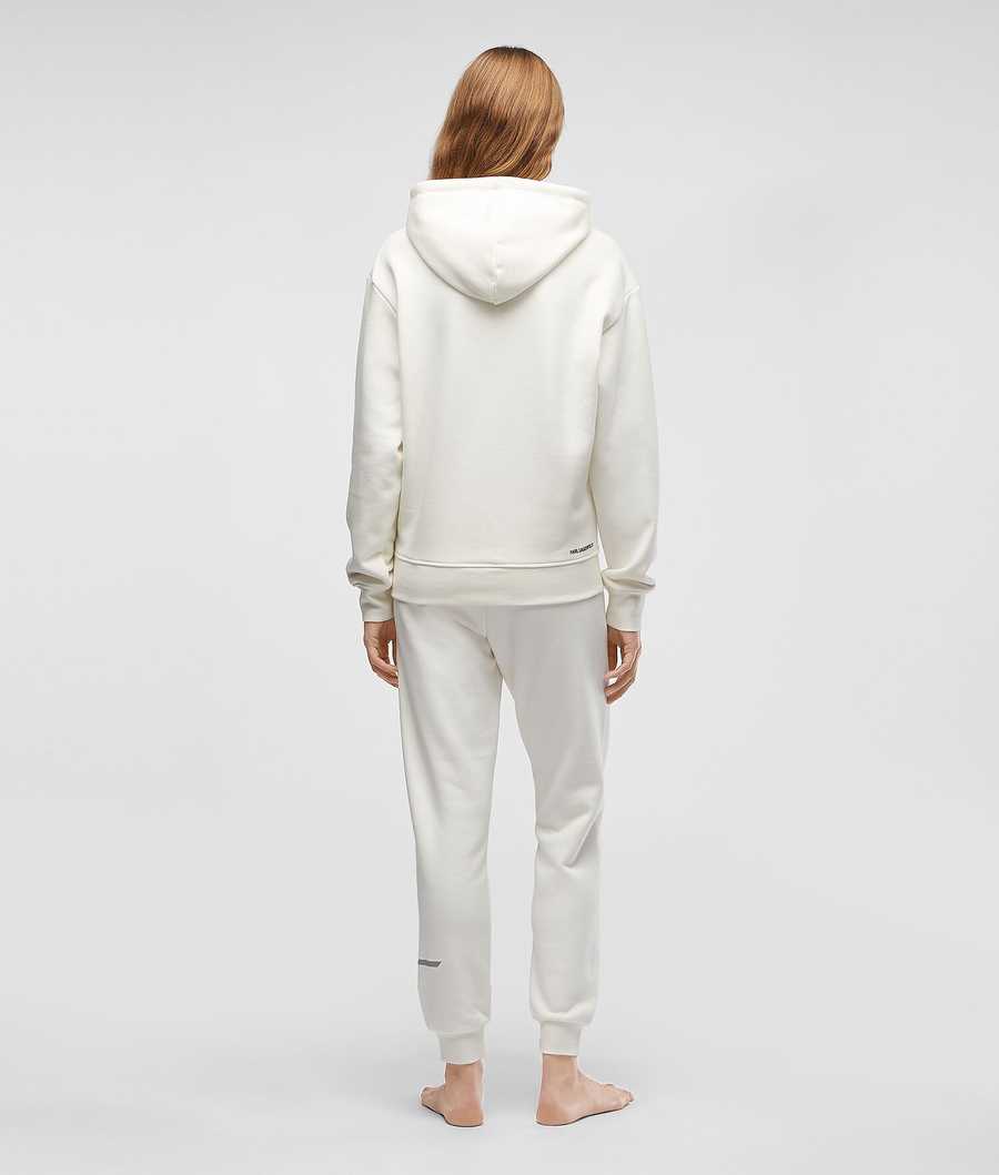 White Women's Karl Lagerfeld Kl Monogram Loungewear Hoodie Loungewear | TH125UIFH