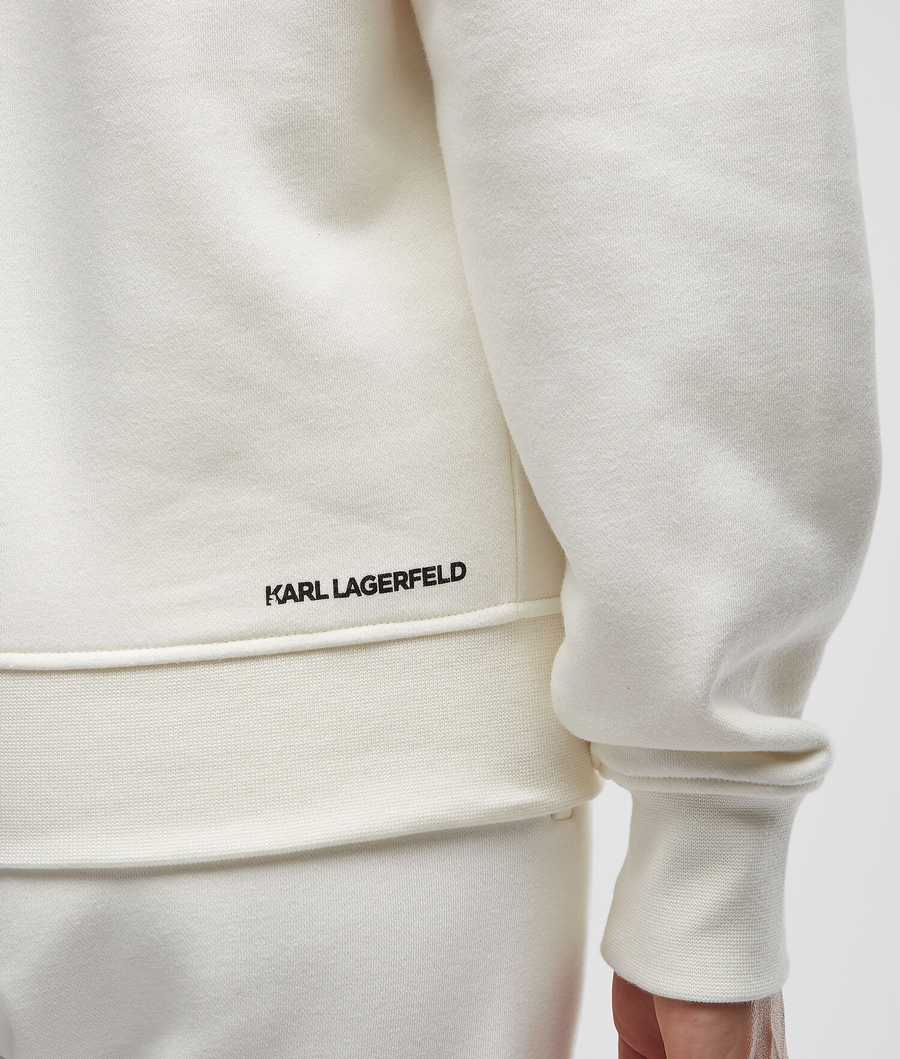 White Women's Karl Lagerfeld Kl Monogram Loungewear Hoodie Loungewear | TH125UIFH