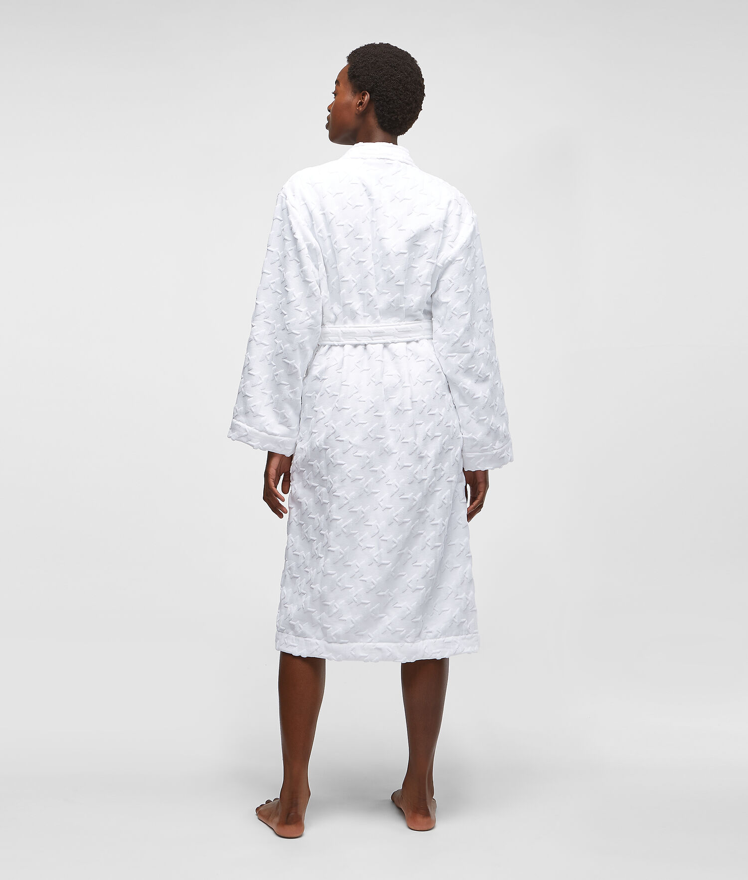 White Women's Karl Lagerfeld Kl Monogram Bathrobe Loungewear | TH839WQXZ