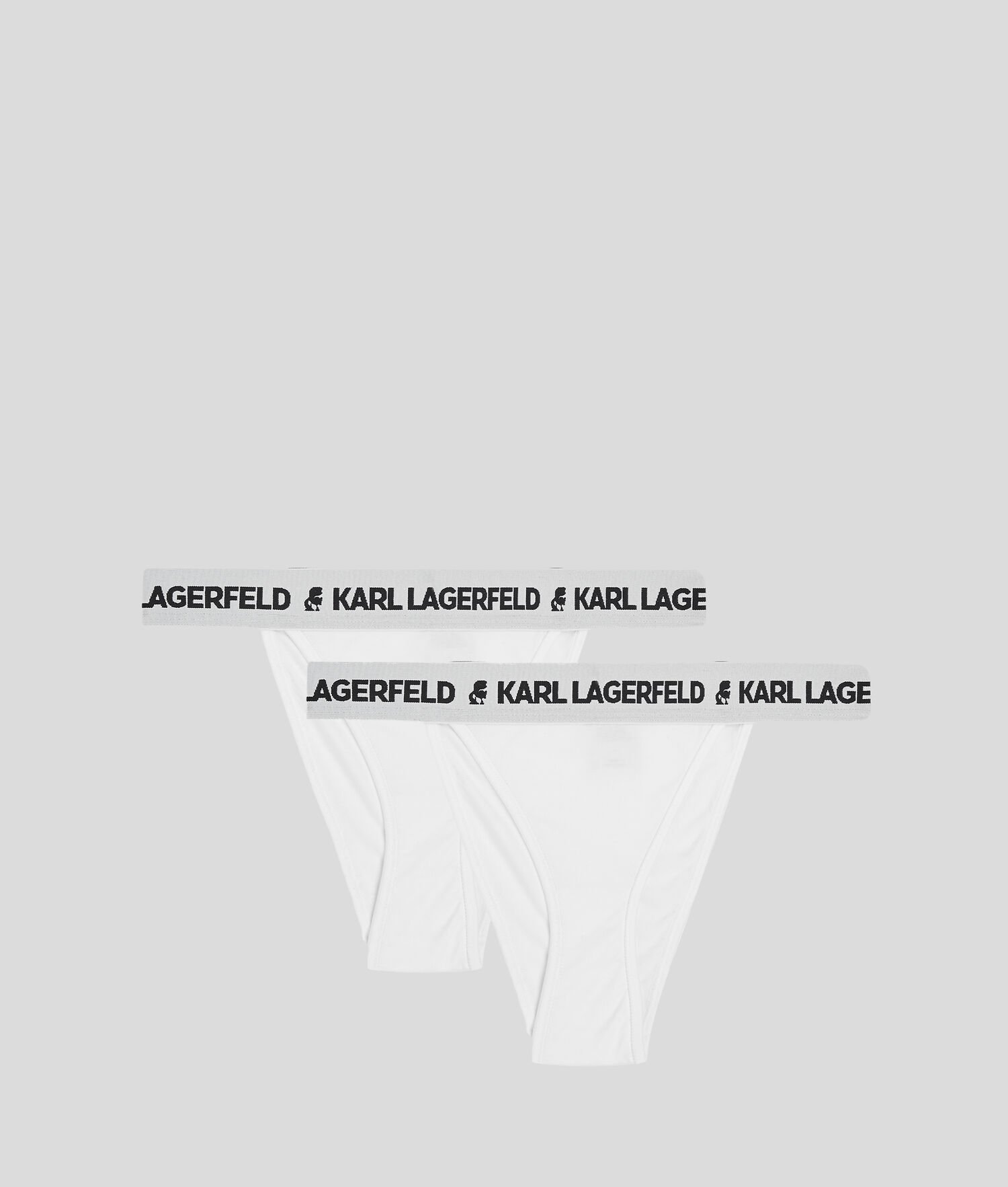 White Women\'s Karl Lagerfeld Logo Brazilian Briefs - 2 Pack Underwear | TH620XQAC