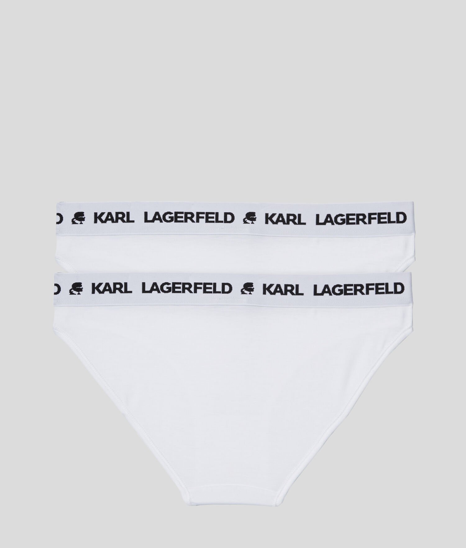 White Women's Karl Lagerfeld Logo Briefs - 2 Pack Underwear | TH915QFOU