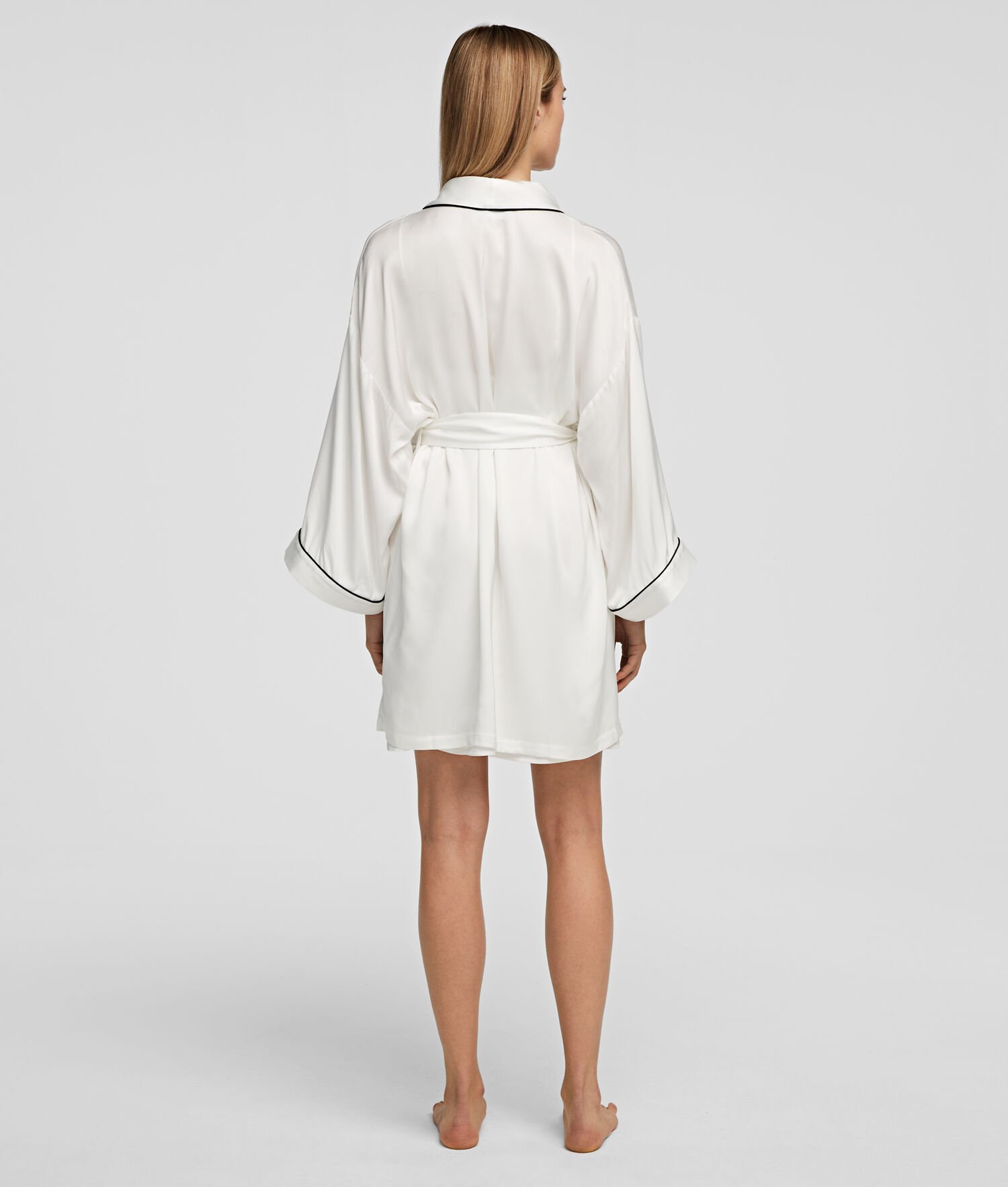 White Women's Karl Lagerfeld Satin Kimono Loungewear | TH047JXIE